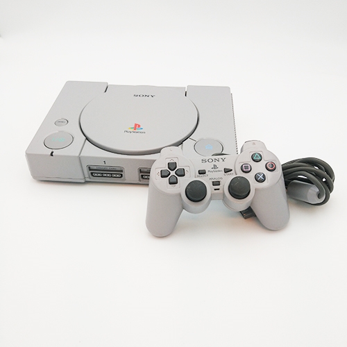 Playstation 1 Konsol (PSX) - Grå - Original Analog Controller - SNR C2924631 (B Grade) (Genbrug)